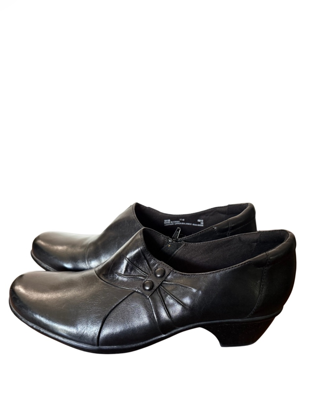 Clark’s Emslie Warren Leather Slip-On Dress Shoes/Booties-Size 11 - Picture 4 of 13